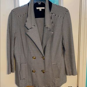 Cabi navy stripe nautical jacket Sz L